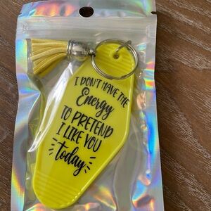 Yellow Keychain with Tassel